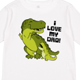 thumbnail image 4 of Inktastic I Love My Dad with Baby and Daddy Tyranasaurus Rex Boys or Girls Long Sleeve Toddler T-Shirt, 4 of 5