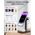 thumbnail image 2 of Miroddi Magnetic Wireless Charging Station Compatible for iPhone, Apple Watch, AirPods, 3-in-1 Wireless Charging Stand with 20W Quick Charger, Gifts for Him Her, White, 2 of 7