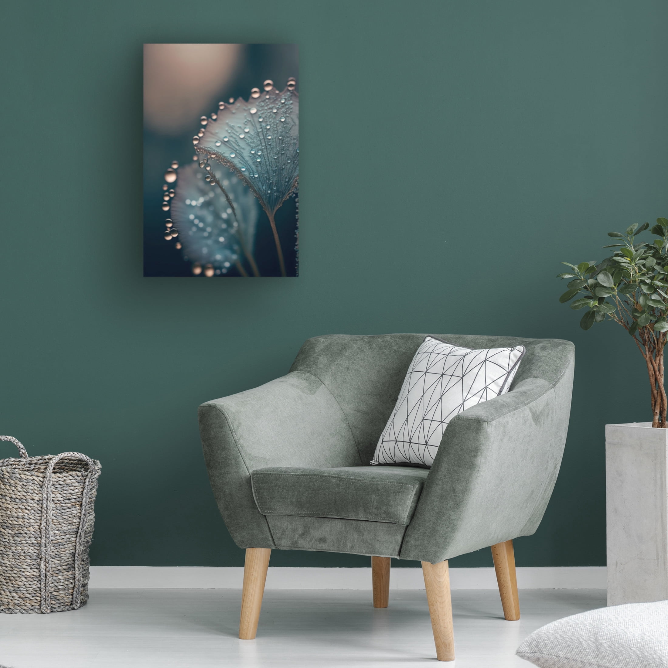 Canvas Wall Art - Treechild 'Wet Leafs' Wall Art for Living Room, Bedroom, or Office D?cor by Trademark Fine Art - 12 x 19 Inches