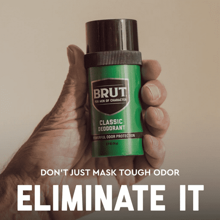 Brut Classic Round Stick Deodorant for Men, Powerful Odor Protection, 2.7 oz