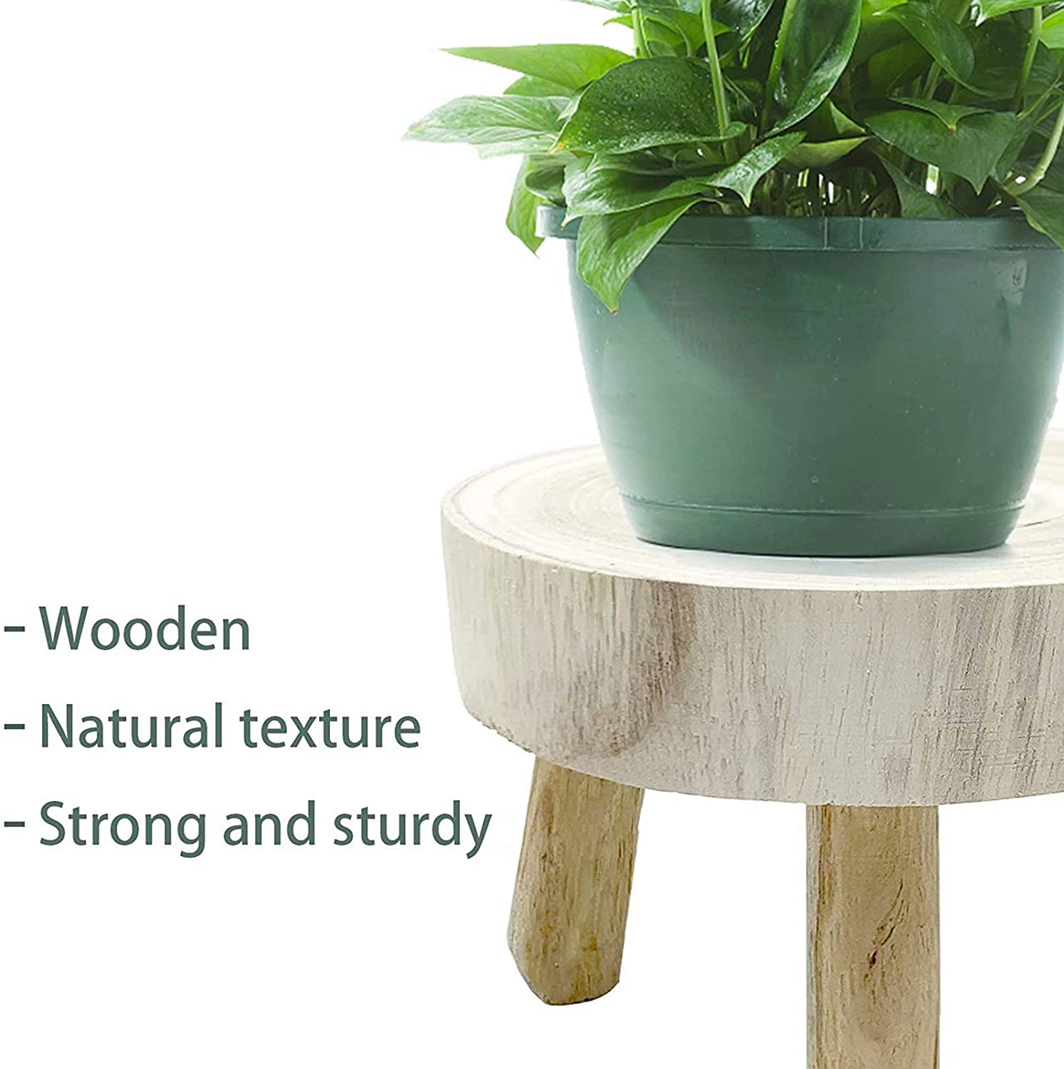 Petit Tabouret En Bois Pour Plantes D'Intérieur - Support Pour Pot De Fleurs - Décoration Jardinage - 7