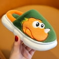 thumbnail image 6 of Generic Kids Slippers Children Cotton Slippers Boys Girls Autumn Winter Warm Wool Slippers Small Medium Children Cartoon Dinosaur Slippers(5.5 Years,Green), 6 of 8