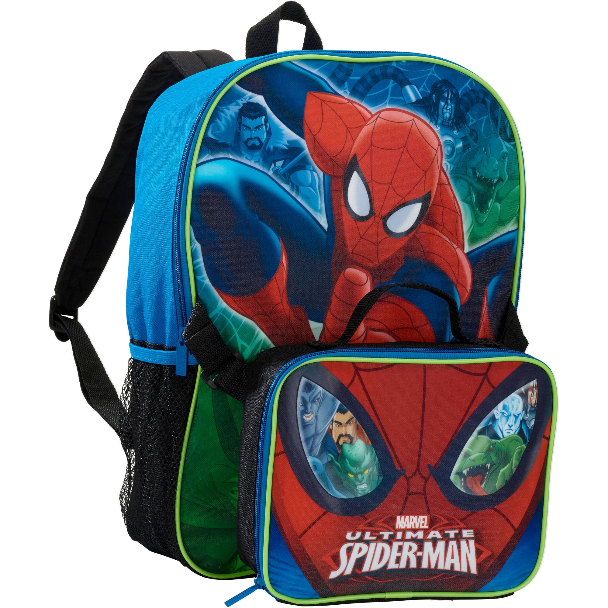 Marvel Spiderman Ultimate Swing High Backpack with Lunch Box 16 Inches