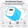 thumbnail image 5 of 2-Pack Type C Charger Block with 6FT Braided USB C Cable, Compact Wall Charger Phone Charger Station Compatible with iPhone 17/16/15 Pro Max iPad Pro Galaxy S26 Android, Blue, 5 of 7