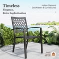 thumbnail image 2 of SUMMIT LIVING 3-Piece Metal Patio Bistro Set Outdoor Accent Furniture for Yard, Porch and Garden, Black, 2 of 10