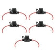 thumbnail image 3 of 5 Pack Waterproof Inline Fuse Holder 12 Gauge Awg Wire Cut Off Switch 12V 30A, 3 of 10