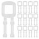 thumbnail image 1 of 100 hebillas de plástico para flejes de plástico, clips para flejes de plástico, hebillas de polietileno para embalaje y envío de flejes de plástico., 1 of 8