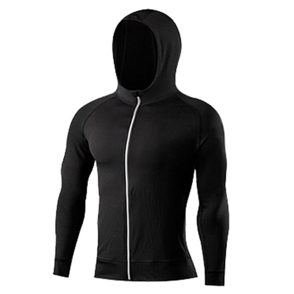 ANINEO Boys Athletic Hoodies Long Sleeve Running Sweatshirt with Zipper Slim Fit T-shirts for Running Gym Training
