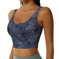 thumbnail image 2 of Pofeuu Watercolor Indigo Print Sports Bra for Women Sexy Vest Yoga Running Gym Fitness Crop Bras Tops-Small, 2 of 8