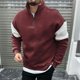 thumbnail image 1 of Ceisia Men's Casual Striped Half Button Round Neck Pullover with Pocket Daily Fashion Top Gift, 1 of 5