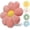Pink, variant on Flower Shaped Throw Pillow, 19.7" Green Cute Decorative Seat Cushion for Bed Floor Couch Chair