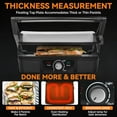 thumbnail image 4 of Baker's Friend Panini Press Electric Griddle, Panini Grill Press Sandwich Maker Press, Grilled Cheese Maker, Sandwichera Electrical, Browning Control, Non Stick Surfaces, 4-Slices, Stainless Steel, 4 of 5