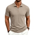 thumbnail image 5 of Rrxhxhs Golf Shirts for Men Waffle Grid Textured Collared Quarter Zip Short Sleeve Breathable Casual Tops,M, 5 of 9