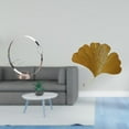 thumbnail image 2 of Elegante portabotellas de hierro inspirado en hojas de ginkgo, organizador artístico de metal y escultura abstracta de pared para el hogar y el comedo, 2 of 8