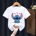 thumbnail image 3 of Camiseta infantil de Disney Lilo Stitch, camiseta kawaii, ropa informal de dibujos animados de anime para niños, camiseta para niñas y niños, camisetas de moda Y2K, 3 of 5