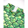 thumbnail image 5 of iiniim Kids Girls Stretchy Full Length Long Sleeve Unitard Bodysuit Leotard Fish Scale Mermaid Jumpsuit 5-12 Type G 5-6, 5 of 7