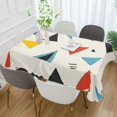 thumbnail image 2 of Yayeee Tablecloths 54" x 54" Rectangle Wrinkle Resistant Party Table Cover, Beige Triangles, 2 of 8