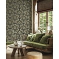 thumbnail image 5 of Harry & Grace Deep Sea Thornton Vintage Damask Peel and Stick Wallpaper - 20.5 in. W x 18 ft. L Roll, 5 of 7