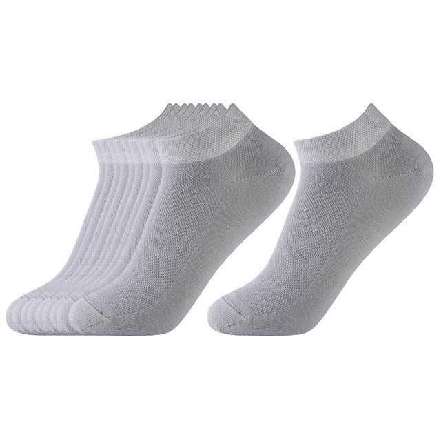 5/10 pares de calcetines tobilleros calcetines deportivos de corte bajo medias atléticas calcetería gris 5 Gris 5 pares Yuyangstore Calcetines de algodón desechables