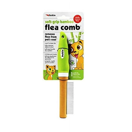 UPC: 0036239055450 | Petkin Soft Grip Bamboo Flea Comb