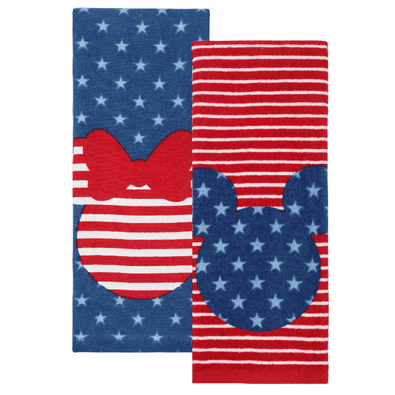 Disney Mickey Cotton Terry Kitchen Towels, Red Star 2 Count