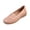 Pink, variant on Women’s Slip On Leather Look Loafers, Lightweight Slip on Stitched Flat-Soled Casual Orthopedic Walking Shoes with Barefoot Feel Comfortable Loafers for Outdoor Walking White