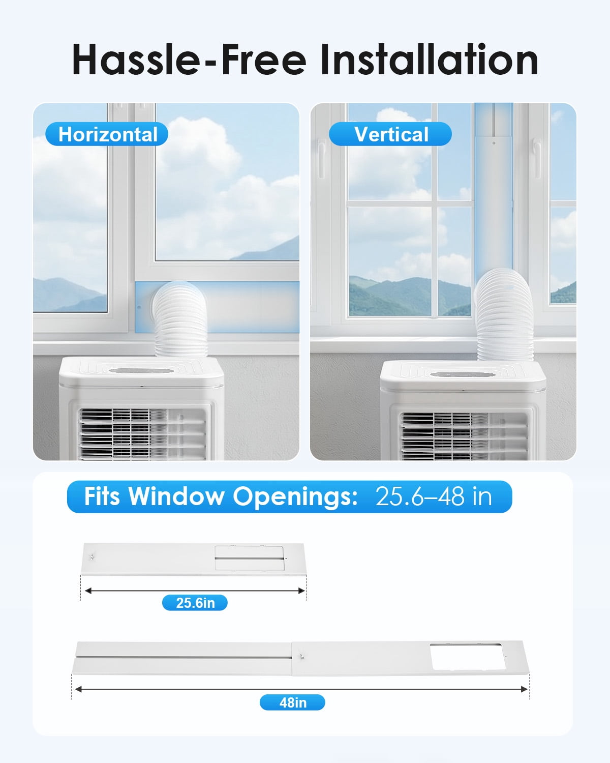 JFHID Portable Air Conditioners 10,000 BTU ASHRAE Quiet Standing AC Unit for Bedroom & Indoor Rooms, Cools up to 250 Sq. ft.