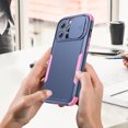 thumbnail image 6 of SaniMore for iPhone 13 Pro (6.1" 2021) Case, [Sliding Camera Window] Wireless Charging Shockproof Drop Resistant Hybird PC TPU Anti-slip Heavy Duty Protective Shell for iPhone 13 Pro, Navy+Pink, 6 of 7