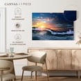 thumbnail image 5 of Elephant Stock Splashing Sea Waves Wall Art - Horizontal Canvas Wall Art - Living Room Wall Decor - Nature Canvas - Blue And Yellow Decor - 51" x 34", 5 of 8