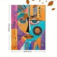 thumbnail image 3 of Abstract Face Decorative Painting/Canvas Art， Suitable for Living Room，Abstract Geometric Face Artwork Print， Colorful Modern Art Wall Decor， Home Decoration Painting., 3 of 8