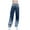Blue, variant on IROINNID Relaxed Pants For Women Comfort Waist Fashion High Waist Loose Pocket Blue Gradient Tie-dye Pants Print Jean