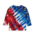 thumbnail image 4 of Xdegoge Order History Online 4Th of July Clothes for Girls Boys Kids American Flag Shirt Stars Strips Usa Tee Shirt 3/4 Sleeve Summer Tops Raglan Crewneck Patriotic Shirts 3 Years Old Girl Gift, 4 of 5