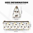 thumbnail image 4 of Xecao Cute Cat Print Leather Pencil Case -Stationery Bag Pen Holder for Work & Office, 4 of 5