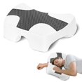 thumbnail image 1 of Almohada para dormir de lado Eliteguard, altura mejorada, agujero para brazos, gris, 1 of 8