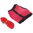 thumbnail image 3 of Harness with Lead Adjustable and Soft Pet Walking Harness for Rabbits and Small AnimalsL Rose Red, 3 of 14