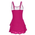 thumbnail image 4 of Swim Dress for Women Swimwear Strappy Tummy Control Bathing Suit Full Coverage 2026 Summer Swimsuits with Skirt Hot Pink L, 4 of 9