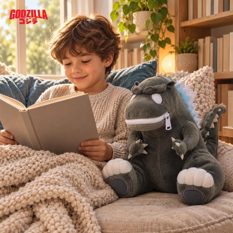 Quantum Mechanix Godzilla Atomic Breath Zippermouth Plush, 9