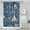 Boat Blue Marine-1, variant on Bohemian Abstract Squre Rectangle Blue Shower Curtain Heavy Washable Polyester Curtain Liners Unique Bath Decor 72" W X 72" L with 12 Hooks