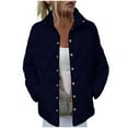 thumbnail image 2 of Quilted Jacket for Women Lightweight Puffer Jackets Casual Winter Coat with Pockets Navy L, 2 of 7