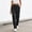 Black women straight leg trousers with pockets a1, variant on Cagogo Women Straight Leg High Waisted Trousers with Pockets Casual Long Pants for Work Vacation Lounge Loose Fit Summer Bottoms, Black S