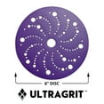 thumbnail image 2 of UltraGrit Purple 6” Sanding Disc, Hook and Loop, P400 Grit, Multi-Hole - 50 Discs per Box - Random Orbital Sandpaper, 2 of 5