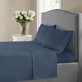 thumbnail image 1 of HLONK Fresh Linen 1200 Thread Count California King Size Deep Pocket Solid Cotton Sheet Set (California King, 1 of 3