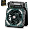 thumbnail image 1 of Ventilador de Camping|10400 mAh Ventilador Portátil Solar y USB Recargable|Ventiladores de Escritorio Solar con Linterna LED Temporizador 4 Velocidades para Aire Libre Exteior Interior y Emergencias, 1 of 5