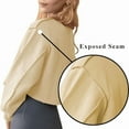thumbnail image 4 of Amazhiyu Women Cropped Sweatshirt Long Sleeves Pullover Fleece Crop Tops, 4 of 7