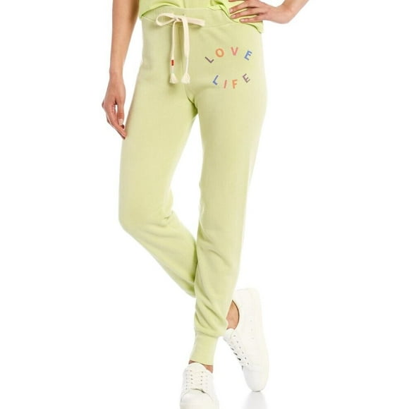 WILDFOX Love Life Jack Coordinating Ankle Crop Pants Shadow Lime ( L )