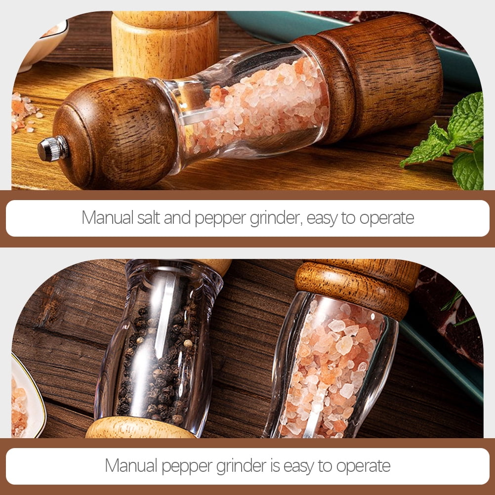 Pepper Grinder Kitchen Masher for Manual Grinding Tool Abrader Coffee Beans 2 Pcs