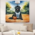 thumbnail image 2 of Happy Father's Day Newfoundland Playing Basketball with Best Dad Jersey Tapestry Newfie Dog Lover Gifts Wall Hanging Backdrop Home Decor - 13006, 2 of 5