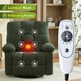 thumbnail image 5 of 360° Swivel Recliner Chair with Massage and Heat, Oversized Rocker Recliner Single Sofa with Charging Station and Side Pocket for Living Room, Green, 5 of 9