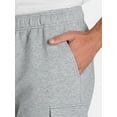 thumbnail image 4 of Athletic Works Men’s and Big Men’s Fleece Cargo Jogger Pants, Sizes S-4XL, 4 of 5