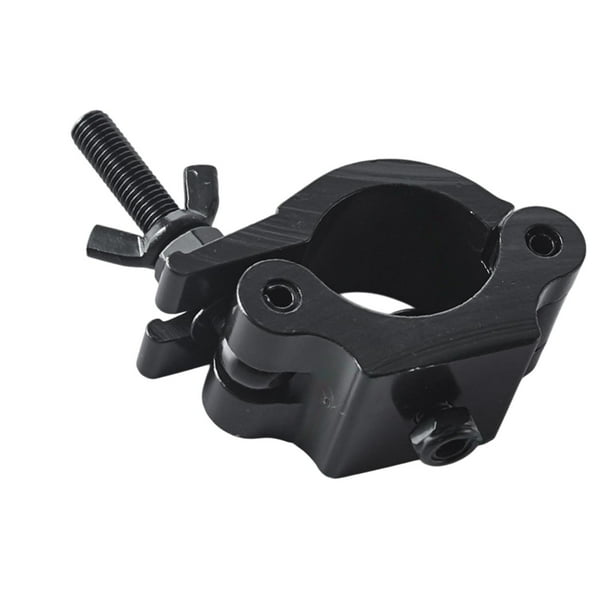Abrazadera de iluminación de escenario de alta resistencia con perilla ajustable, abrazadera giratoria de un solo cabezal Ancho negro 5cm